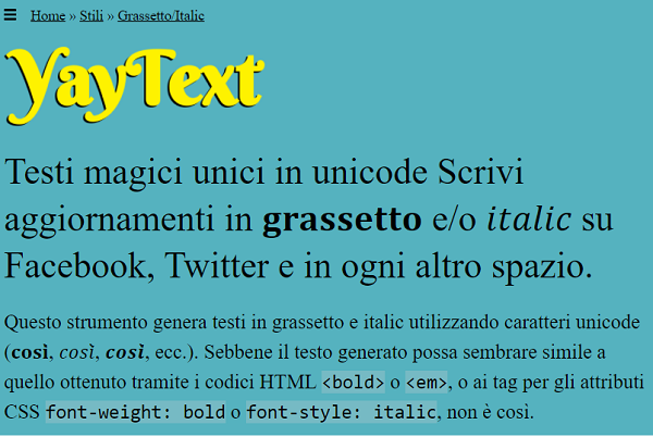 Come scrivere in grassetto su un post di Facebook